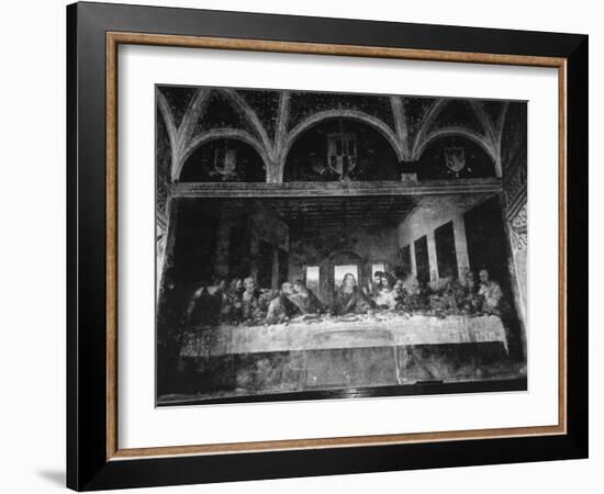 Painting "The Last Supper" by Artist Leonardo Da Vinci-Carl Mydans-Framed Photographic Print