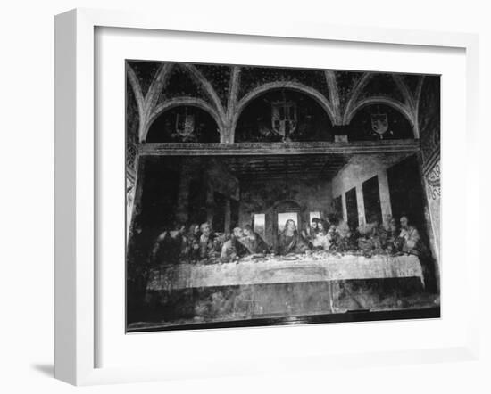 Painting "The Last Supper" by Artist Leonardo Da Vinci-Carl Mydans-Framed Photographic Print