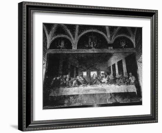 Painting "The Last Supper" by Artist Leonardo Da Vinci-Carl Mydans-Framed Photographic Print