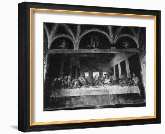 Painting "The Last Supper" by Artist Leonardo Da Vinci-Carl Mydans-Framed Photographic Print