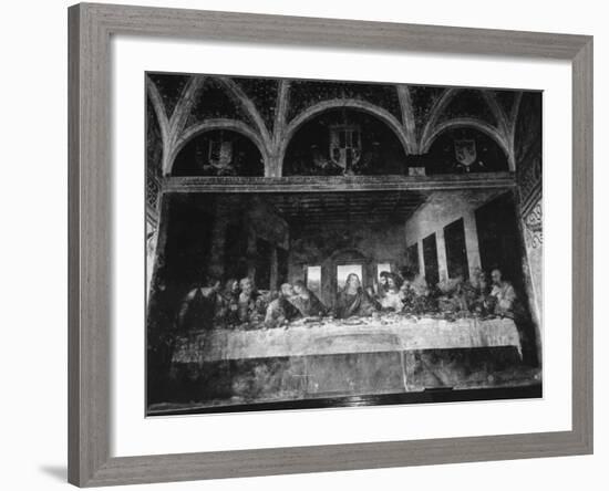 Painting "The Last Supper" by Artist Leonardo Da Vinci-Carl Mydans-Framed Photographic Print