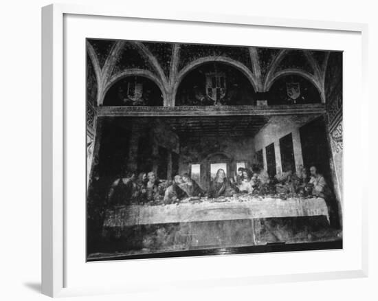 Painting "The Last Supper" by Artist Leonardo Da Vinci-Carl Mydans-Framed Photographic Print