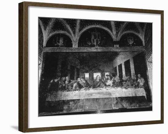 Painting "The Last Supper" by Artist Leonardo Da Vinci-Carl Mydans-Framed Photographic Print