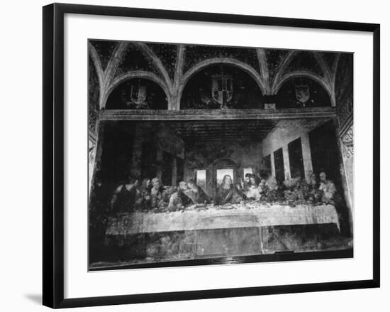 Painting "The Last Supper" by Artist Leonardo Da Vinci-Carl Mydans-Framed Photographic Print