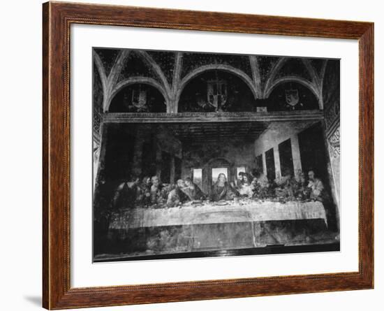 Painting "The Last Supper" by Artist Leonardo Da Vinci-Carl Mydans-Framed Photographic Print