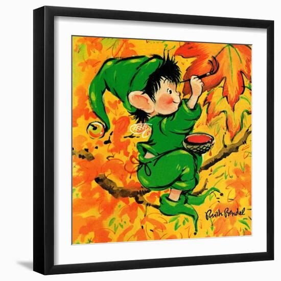 Painting the Leaves - Jack & Jill-Ruth Bendel-Framed Giclee Print