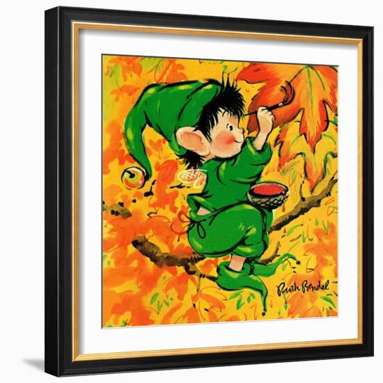 Painting the Leaves - Jack & Jill-Ruth Bendel-Framed Giclee Print