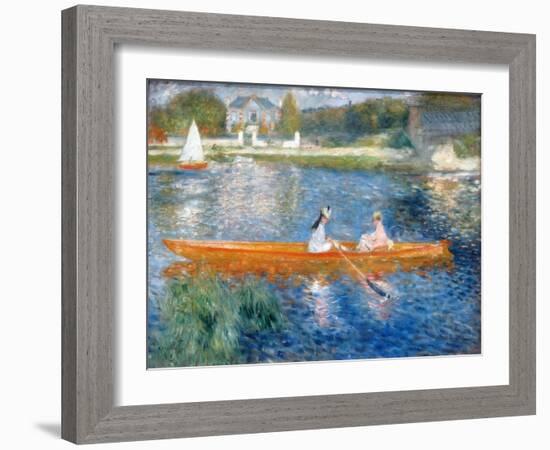 Painting Titled 'The Skiff (La Yole)' by Pierre-Auguste Renoir-Pierre Auguste Renoir-Framed Giclee Print