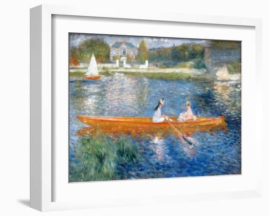 Painting Titled 'The Skiff (La Yole)' by Pierre-Auguste Renoir-Pierre Auguste Renoir-Framed Giclee Print