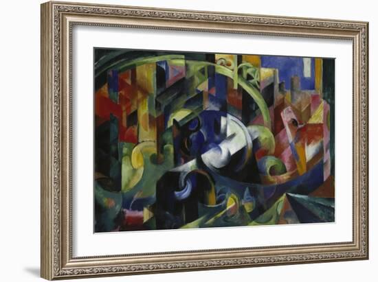 Painting with Cattle I, 1913/1914-Franz Marc-Framed Giclee Print