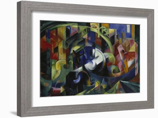 Painting with Cattle I, 1913/1914-Franz Marc-Framed Giclee Print