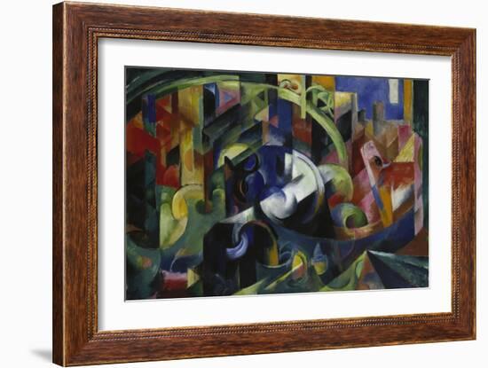 Painting with Cattle I, 1913/1914-Franz Marc-Framed Giclee Print