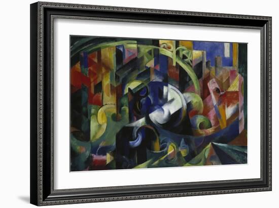 Painting with Cattle I, 1913/1914-Franz Marc-Framed Giclee Print