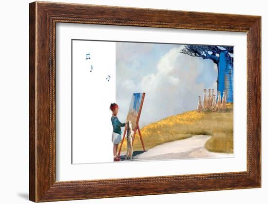 Painting with Meerkats-Nancy Tillman-Framed Premium Giclee Print