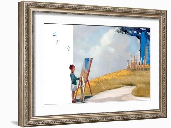 Painting with Meerkats-Nancy Tillman-Framed Art Print