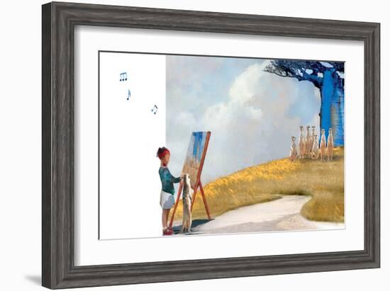 Painting with Meerkats-Nancy Tillman-Framed Art Print