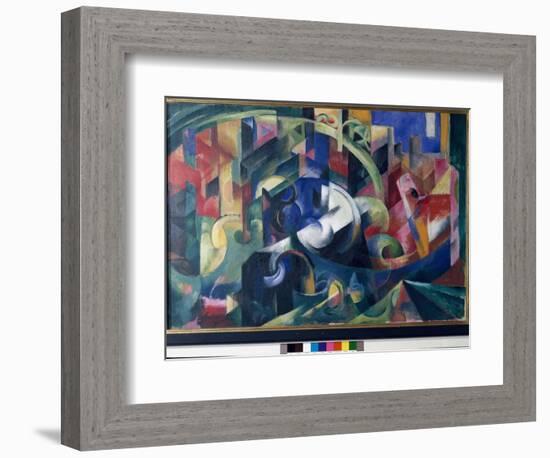 Painting with Oxen (Oil on Canvas, 1913-1914)-Franz Marc-Framed Giclee Print
