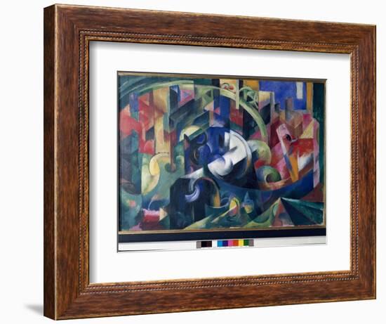 Painting with Oxen (Oil on Canvas, 1913-1914)-Franz Marc-Framed Giclee Print