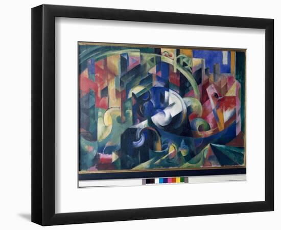 Painting with Oxen (Oil on Canvas, 1913-1914)-Franz Marc-Framed Giclee Print