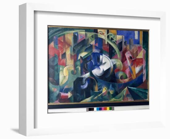 Painting with Oxen (Oil on Canvas, 1913-1914)-Franz Marc-Framed Giclee Print