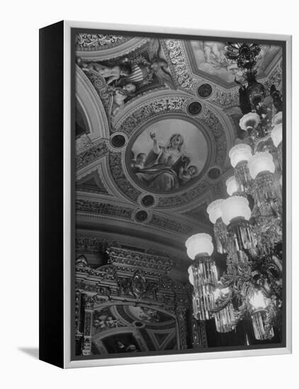 Paintings and Details on the Ceiling of the President's Room in the US Capitol Building-Margaret Bourke-White-Framed Premier Image Canvas