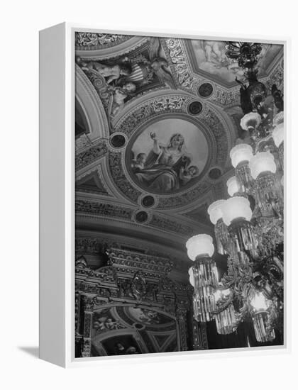 Paintings and Details on the Ceiling of the President's Room in the US Capitol Building-Margaret Bourke-White-Framed Premier Image Canvas