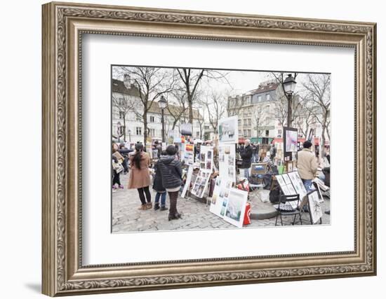 Paintings for Sale in the Place Du Tertre, Montmartre, Paris, Ile De France, France, Europe-Markus Lange-Framed Photographic Print