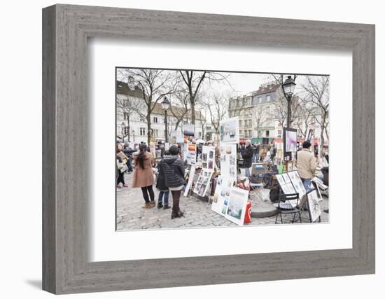Paintings for Sale in the Place Du Tertre, Montmartre, Paris, Ile De France, France, Europe-Markus Lange-Framed Photographic Print