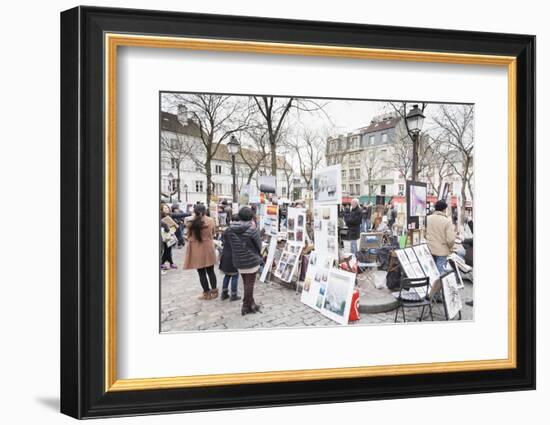 Paintings for Sale in the Place Du Tertre, Montmartre, Paris, Ile De France, France, Europe-Markus Lange-Framed Photographic Print