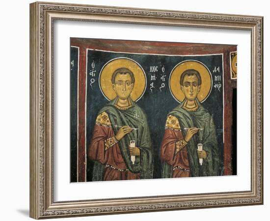 Paintings of St. Cosmas with St. Damian, Panagia Ties Asinou Church, Nikitart, Cyprus-null-Framed Giclee Print