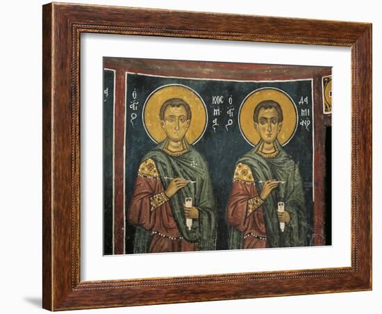 Paintings of St. Cosmas with St. Damian, Panagia Ties Asinou Church, Nikitart, Cyprus-null-Framed Giclee Print