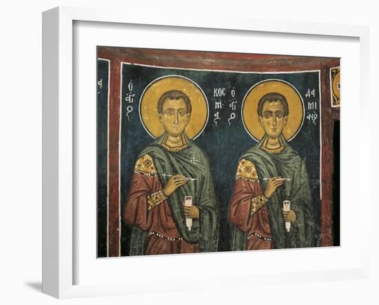 Paintings of St. Cosmas with St. Damian, Panagia Ties Asinou Church, Nikitart, Cyprus-null-Framed Giclee Print