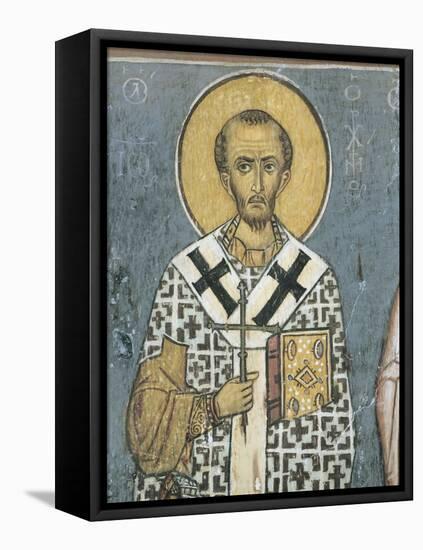 Paintings of St. John Chrysostom, Panagia Ties Asinou Church, Nikitart, Cyprus-null-Framed Premier Image Canvas