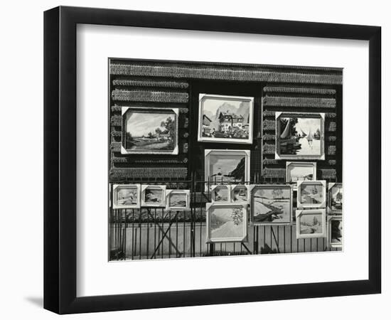 Paintings On Street, New York, 1943-Brett Weston-Framed Photographic Print