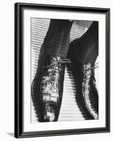 Pair of Alligator Shoes Sold at Neman Marcus For $135 Dollars-Francis Miller-Framed Photographic Print