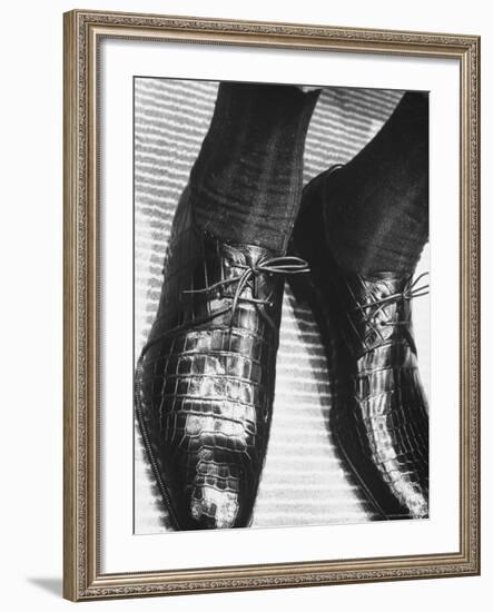 Pair of Alligator Shoes Sold at Neman Marcus For $135 Dollars-Francis Miller-Framed Photographic Print