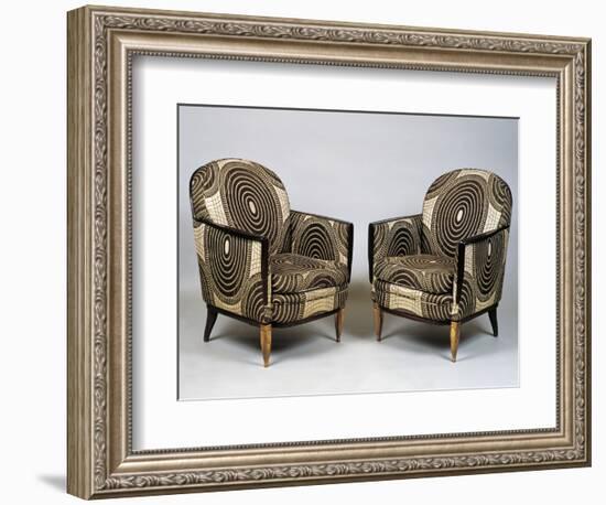 Pair of Art Deco Style Armchairs, Ducharne Model, 1926-Jacques-emile Ruhlmann-Framed Giclee Print