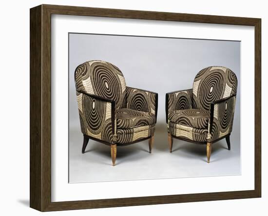 Pair of Art Deco Style Armchairs, Ducharne Model, 1926-Jacques-emile Ruhlmann-Framed Giclee Print