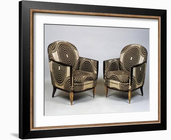 Pair of Art Deco Style Armchairs, Ducharne Model, 1926-Jacques-emile Ruhlmann-Framed Giclee Print