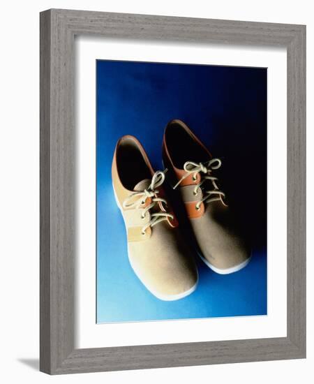 Pair of Bowling Shoes-null-Framed Photographic Print