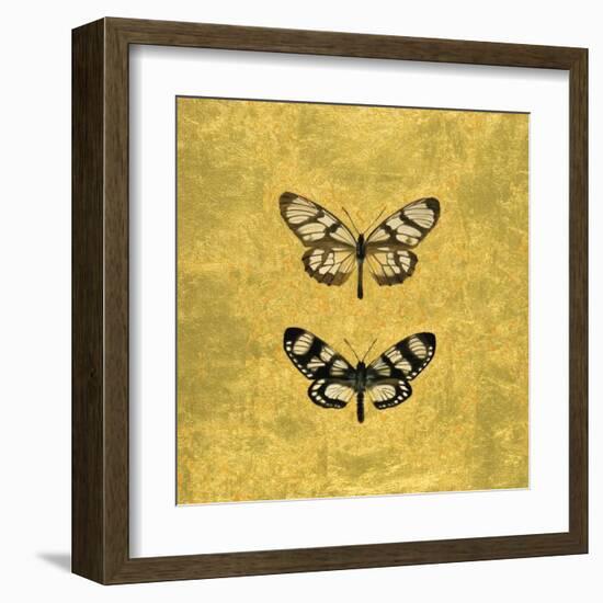 Pair of Butterflies on Gold-Joanna Charlotte-Framed Art Print