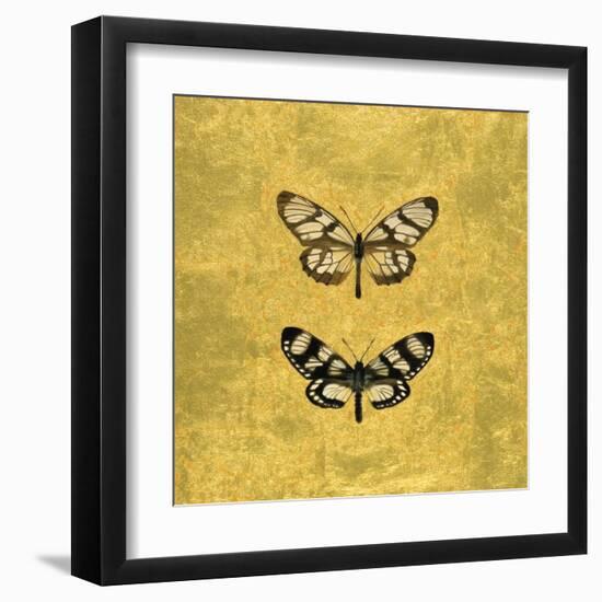 Pair of Butterflies on Gold-Joanna Charlotte-Framed Art Print