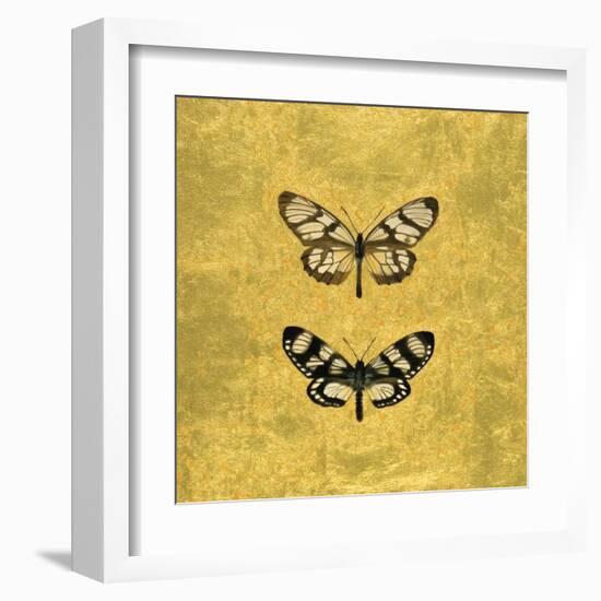 Pair of Butterflies on Gold-Joanna Charlotte-Framed Art Print