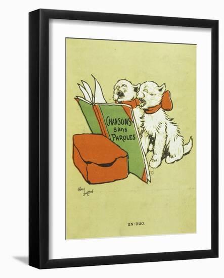 Pair of Cats, from Cover of Chansons Sans Paroles, Songs Without Words, Album, 1900-Cecil Aldin-Framed Giclee Print