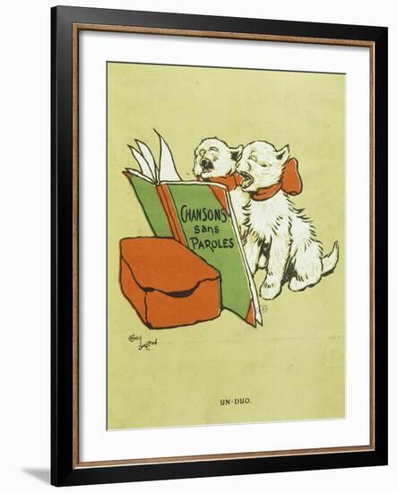Pair of Cats, from Cover of Chansons Sans Paroles, Songs Without Words, Album, 1900-Cecil Aldin-Framed Giclee Print