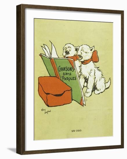 Pair of Cats, from Cover of Chansons Sans Paroles, Songs Without Words, Album, 1900-Cecil Aldin-Framed Giclee Print