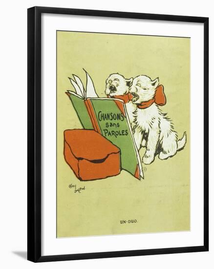 Pair of Cats, from Cover of Chansons Sans Paroles, Songs Without Words, Album, 1900-Cecil Aldin-Framed Giclee Print