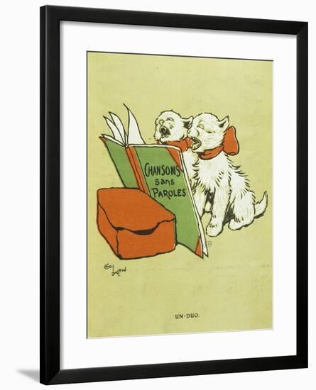 Pair of Cats, from Cover of Chansons Sans Paroles, Songs Without Words, Album, 1900-Cecil Aldin-Framed Giclee Print