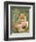 Pair of Cuddling Red Fox Cubs-null-Framed Art Print