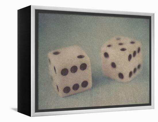 Pair of Dice-Jennifer Kennard-Framed Premier Image Canvas